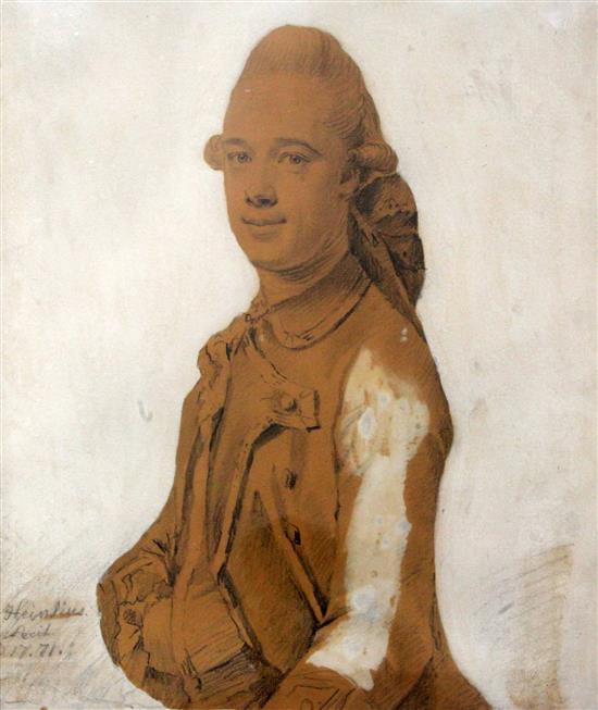 Johann Ernst Heinsius (1731-1794) Portrait of Henshaw Russell, 18 x 15in.